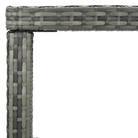 Tuinbartafel 130x60x110 cm poly rattan en glas grijs 4