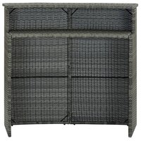 Tuinbartafel 120x55x110 cm poly rattan grijs 3