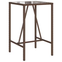Tuinbartafel 70x70x110 cm poly rattan bruin 2