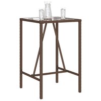Tuinbartafel 70x70x110 cm poly rattan bruin 4