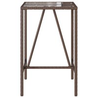 Tuinbartafel 70x70x110 cm poly rattan bruin 5