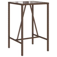 Tuinbartafel 70x70x110 cm poly rattan bruin 7