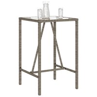 Tuinbartafel 70x70x110 cm poly rattan grijs 4