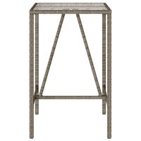 Tuinbartafel 70x70x110 cm poly rattan grijs 5