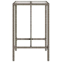 Tuinbartafel 70x70x110 cm poly rattan grijs 6