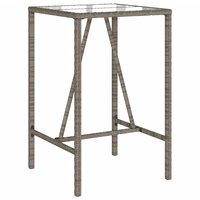 Tuinbartafel 70x70x110 cm poly rattan grijs 7