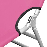 Ligbed inklapbaar met hoofdkussen staal magenta 3