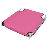 Ligbed inklapbaar met hoofdkussen staal magenta 4