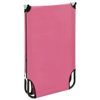 Ligbed inklapbaar staal roze 6