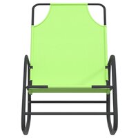 Ligstoelen 2 st schommelend staal en textileen groen 4