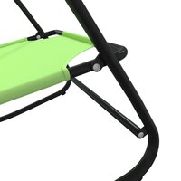 Ligstoelen 2 st schommelend staal en textileen groen 6
