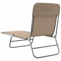 Ligbedden 2 st inklapbaar textileen en staal taupe 6