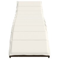 Ligbed met kussen 55x199x50 cm poly rattan bruin 4