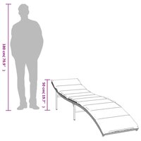 Ligbed met kussen 55x199x50 cm poly rattan grijs 9