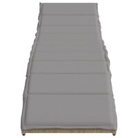 Ligbed met kussen 55x199x50 cm poly rattan beige 4