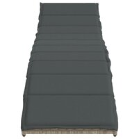 Ligbed met kussen 55x199x50 cm poly rattan lichtgrijs 4