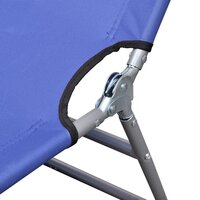 Ligbed inklapbaar gepoedercoat staal blauw 4