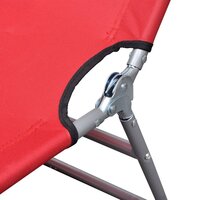 Ligbed inklapbaar gepoedercoat staal rood 4