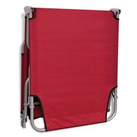 Ligbed inklapbaar gepoedercoat staal rood 5