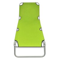 Ligbed inklapbaar gepoedercoat staal appeltjesgroen 2