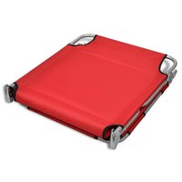 Ligbed inklapbaar met hoofdkussen gepoedercoat staal rood 6
