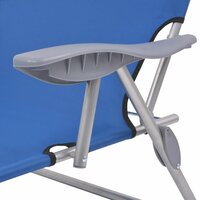 Ligbed met luifel staal blauw 5