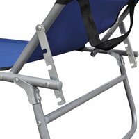 Ligbed inklapbaar met luifel aluminium blauw 5