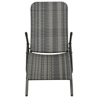 Ligbed inklapbaar poly rattan grijs 2
