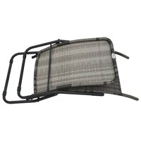 Ligbed inklapbaar poly rattan grijs 4
