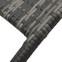 Ligbed inklapbaar poly rattan grijs 6