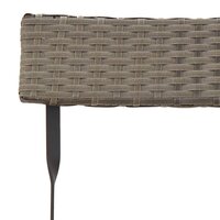 Bistrostoelen 4 st inklapbaar poly rattan en staal grijs 8