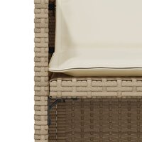 3-delige Bistroset met kussens poly rattan beige 6
