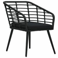 3-delige Bistroset poly rattan zwart 4
