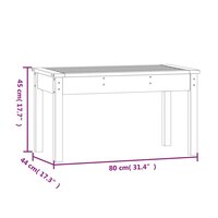 Tuinbank 80x44x45 cm massief grenenhout honingbruin 8