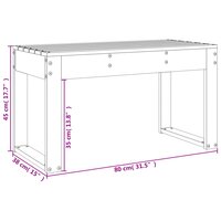 Tuinbank 80x38x45 cm massief grenenhout honingbruin 8