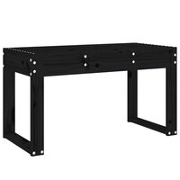 Tuinbank 80x38x45 cm massief grenenhout zwart 2