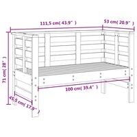 Tuinbankje 111,5x53x71 cm massief douglashout 9