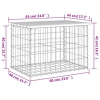 Tuinbank schanskorfontwerp 63x44x42 cm massief douglashout 8