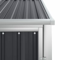 Tuinschuur 88x89x161 cm gegalvaniseerd staal antracietkleurig 6