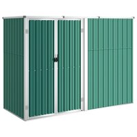 Tuinschuur 225x89x161 cm gegalvaniseerd staal groen 2