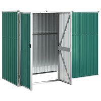 Tuinschuur 225x89x161 cm gegalvaniseerd staal groen 3