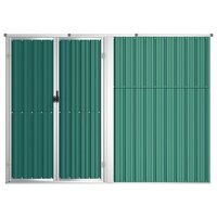Tuinschuur 225x89x161 cm gegalvaniseerd staal groen 4