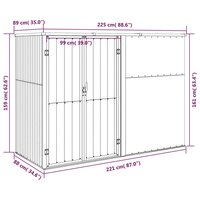 Tuinschuur 225x89x161 cm gegalvaniseerd staal groen 7