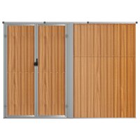 Tuinschuur 225x89x161 cm gegalvaniseerd staal bruin 3