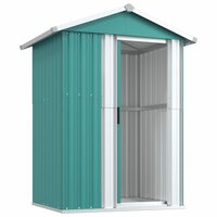 Tuinschuur 126x97,5x177 cm gegalvaniseerd staal groen 4