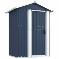Tuinschuur 126x97,5x177 cm gegalvaniseerd staal antracietkleur 2