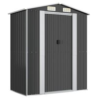 Tuinschuur 192x108x223 cm gegalvaniseerd staal antracietkleurig 2
