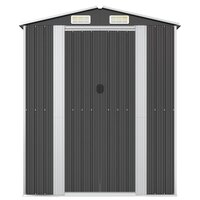 Tuinschuur 192x108x223 cm gegalvaniseerd staal antracietkleurig 3