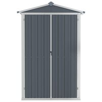 Tuinschuur 116x45x175 cm gegalvaniseerd staal grijs 4