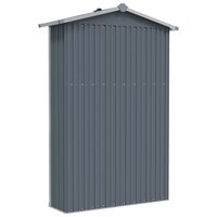 Tuinschuur 116x45x175 cm gegalvaniseerd staal grijs 6